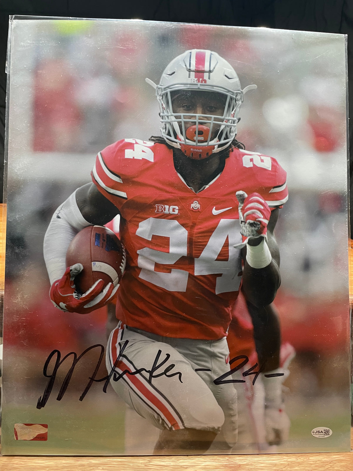 Malik Hooker Autographed 16x20 Photograph- JSA Hologram