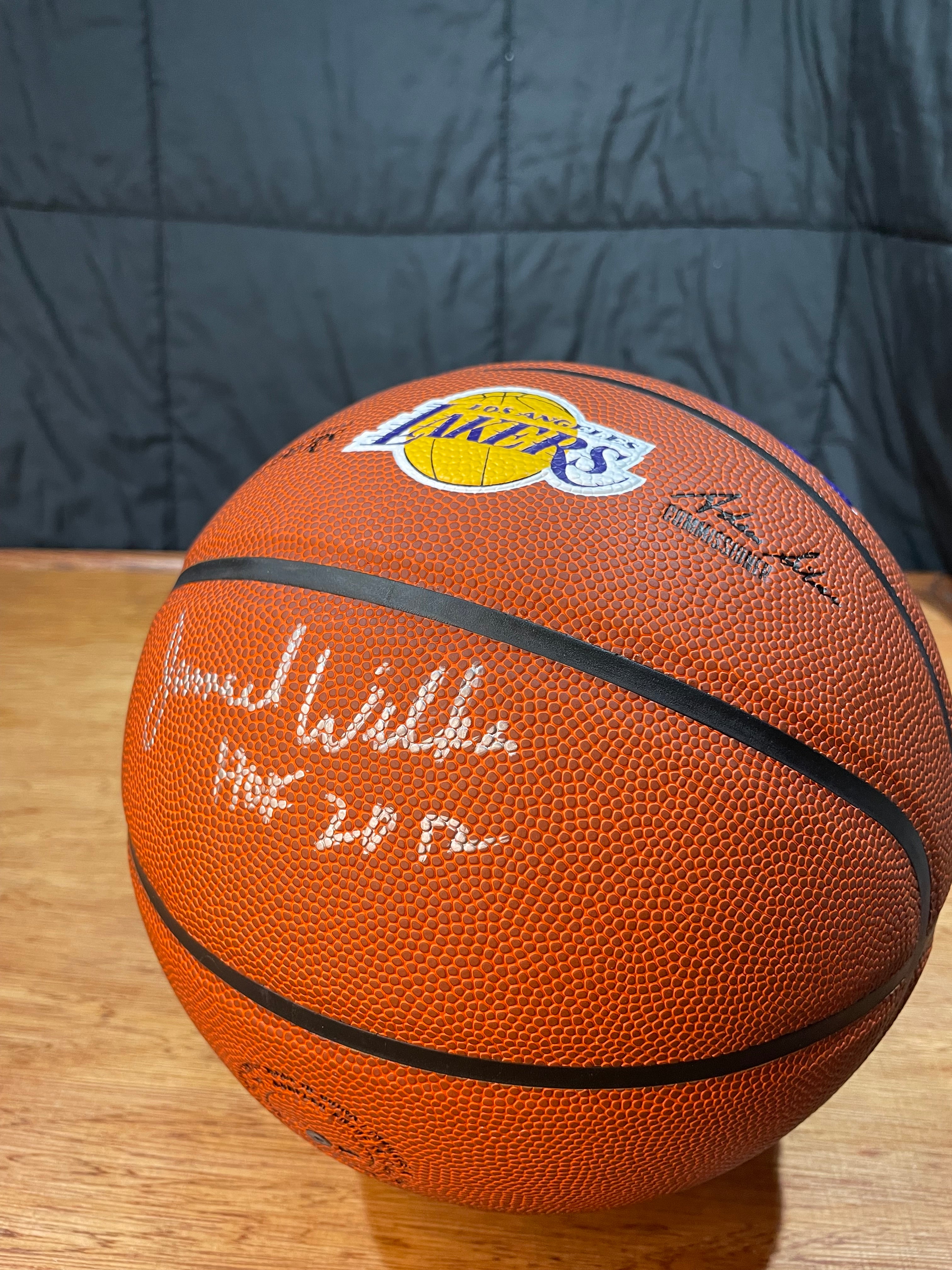 Jamaal Wilkes Autographed Lakers Basketball- Schwartz Hologram and Certificate of Authenticity