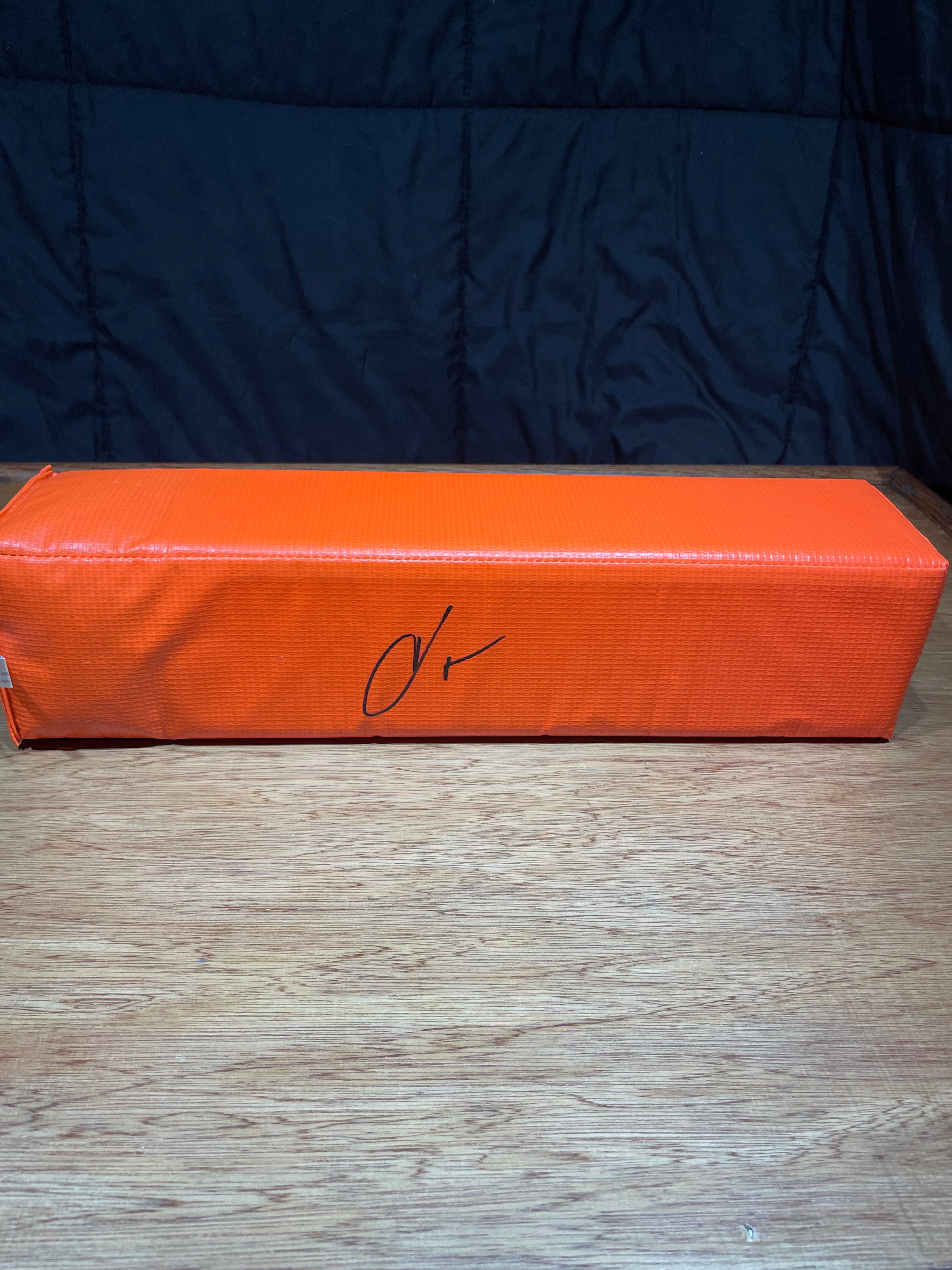 Chad “Ochocinco” Johnson Autographed End Zone Pylon- Schwartz Hologram and Certificate of Authenticity