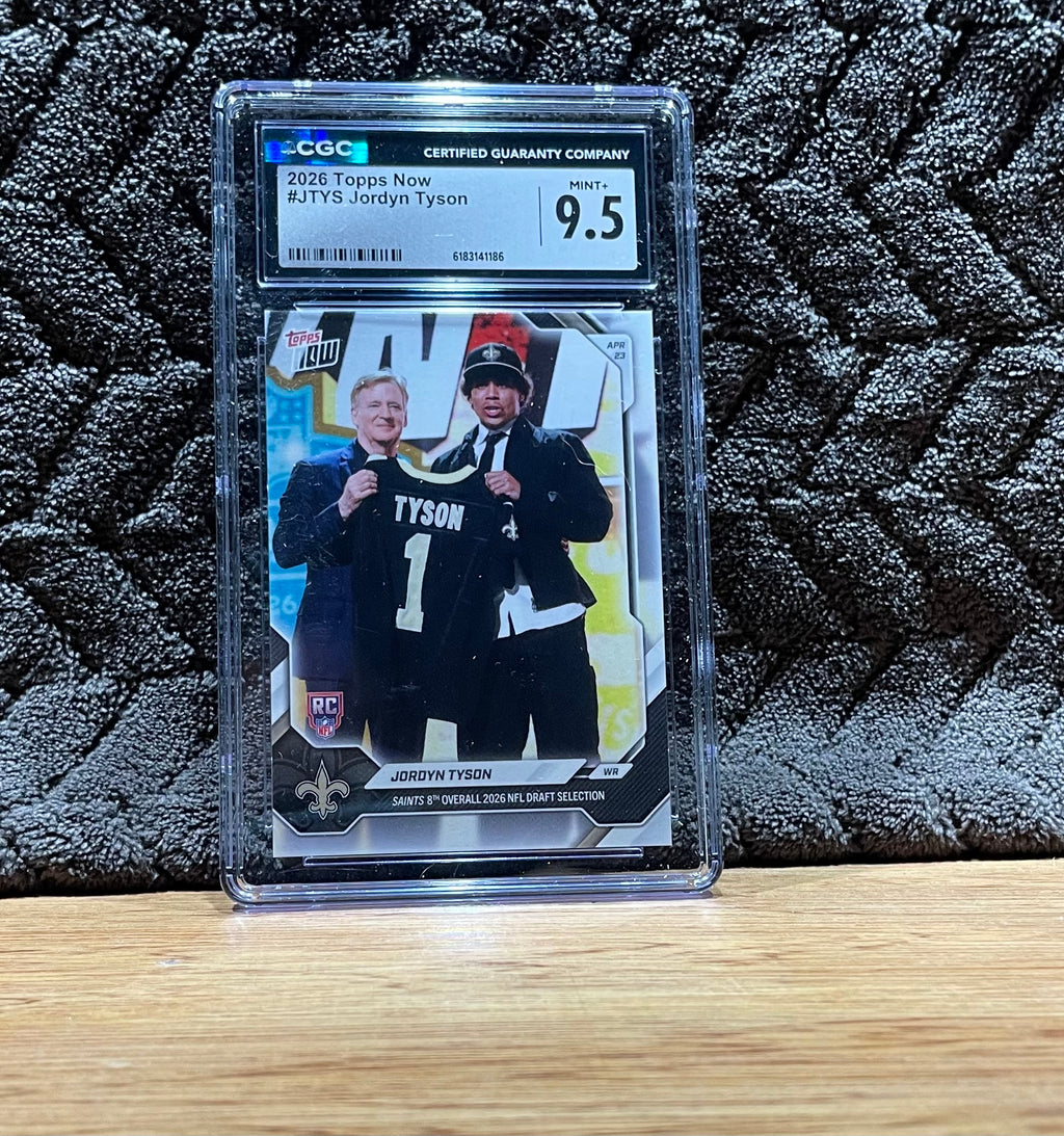 Jordyn Tyson - 2026 Topps Now Rookie Card - CGC 9.5 Mint +