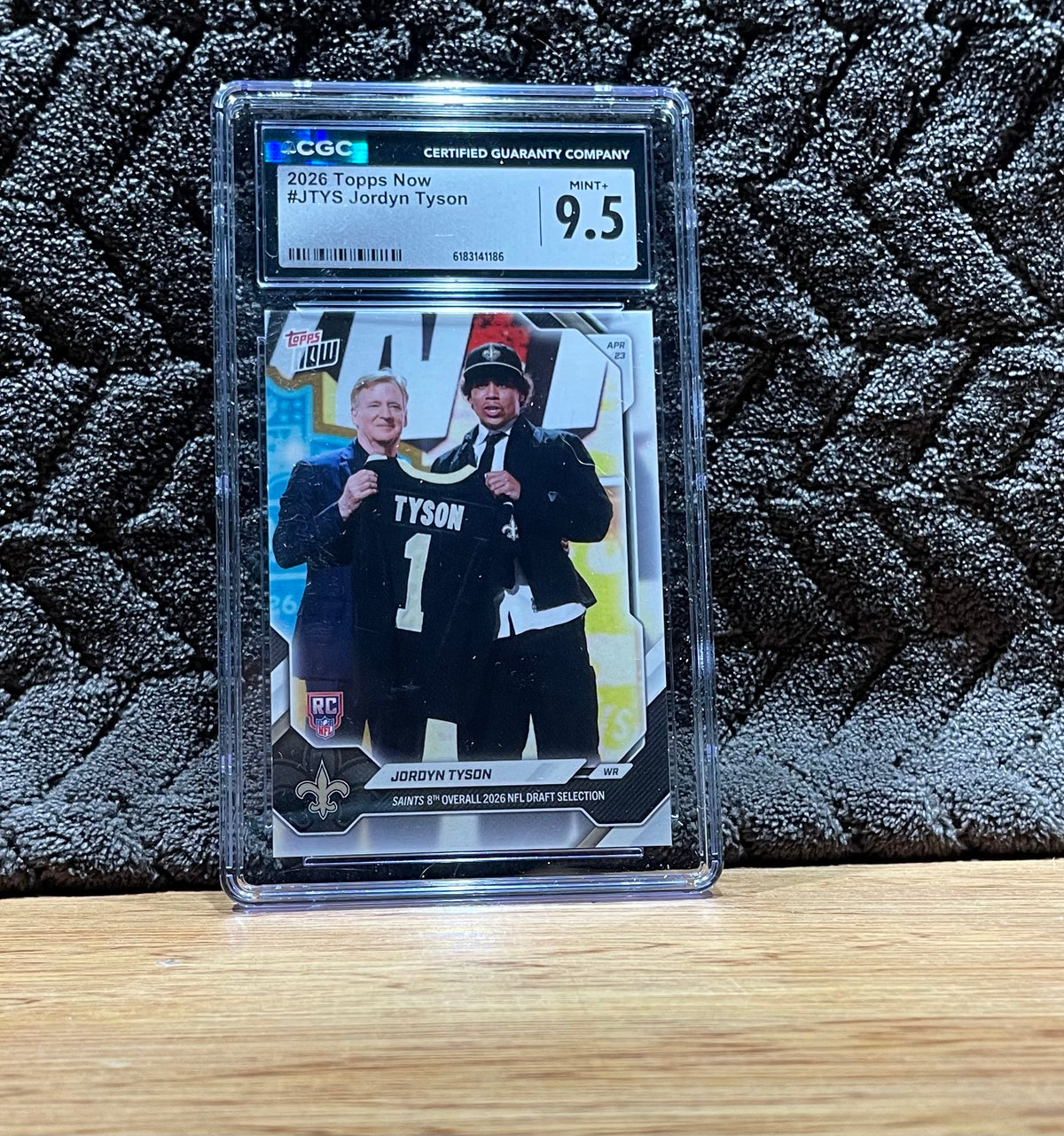 Jordyn Tyson - 2026 Topps Now Rookie Card - CGC 9.5 Mint +