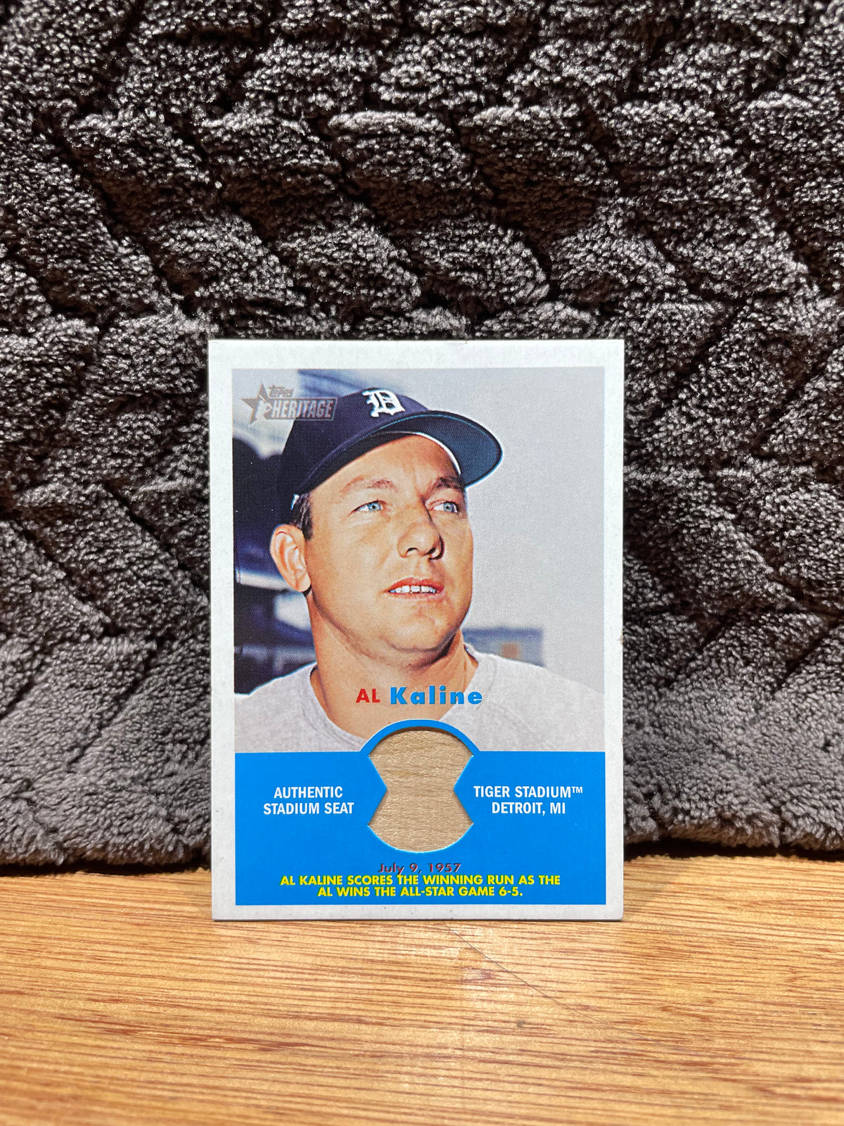 Al Kaline 2006 Topps Heritage "Flashback" Stadium Seat Relics - Authentic Stadium Seat Tigers Stadium