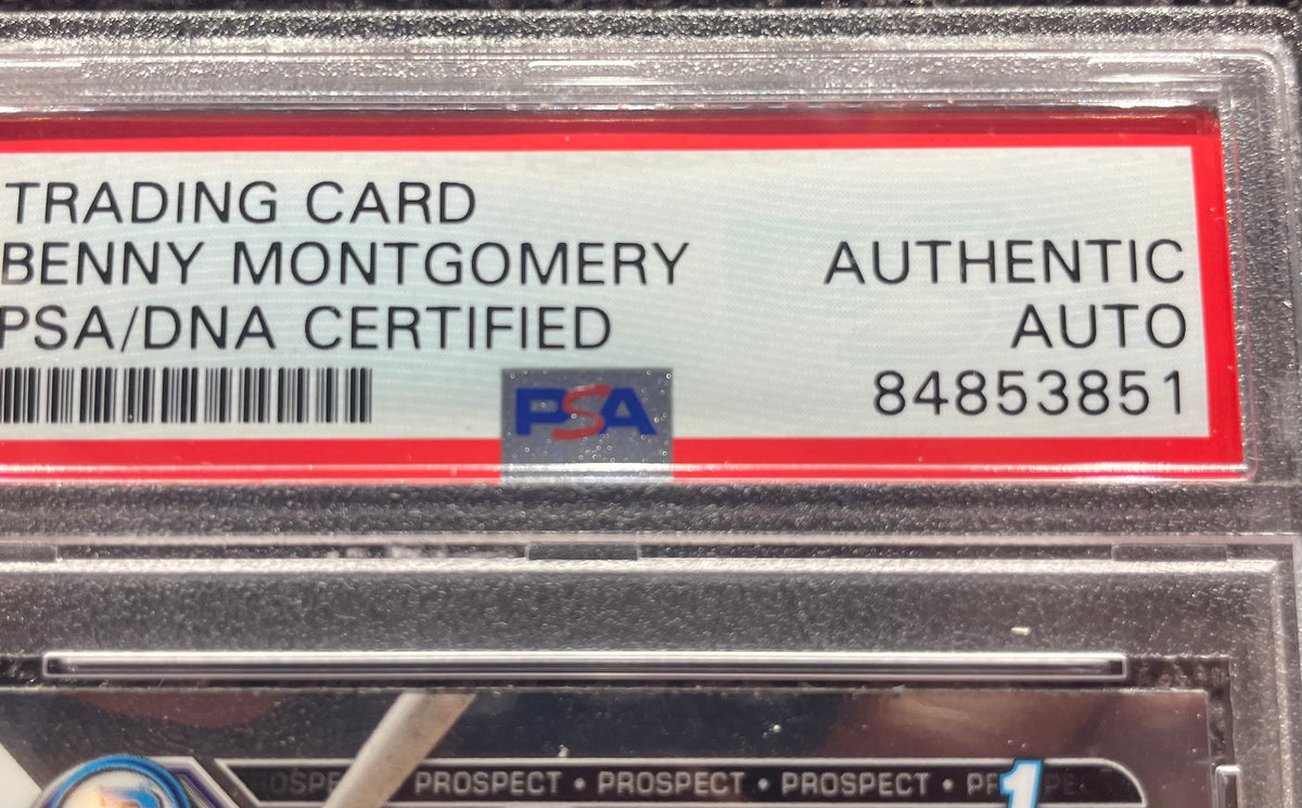 Benny Montgomery Autographed 2021 Bowman - PSA/DNA Certified