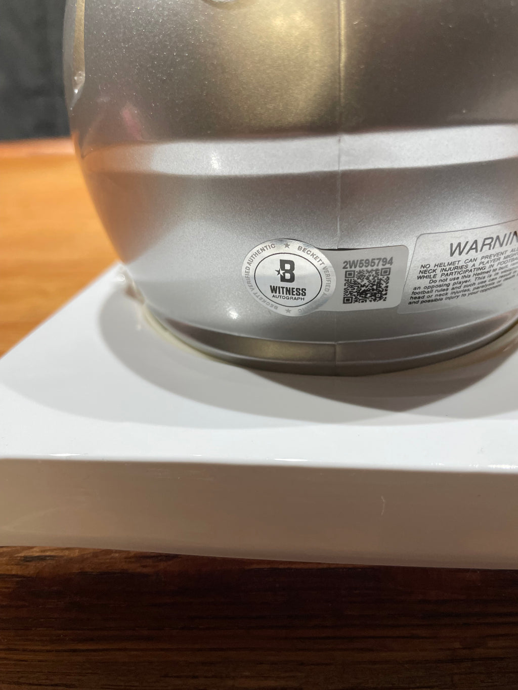 Christian Gonzalez Autographed Patriots Mini Helmet- Beckett Hologram