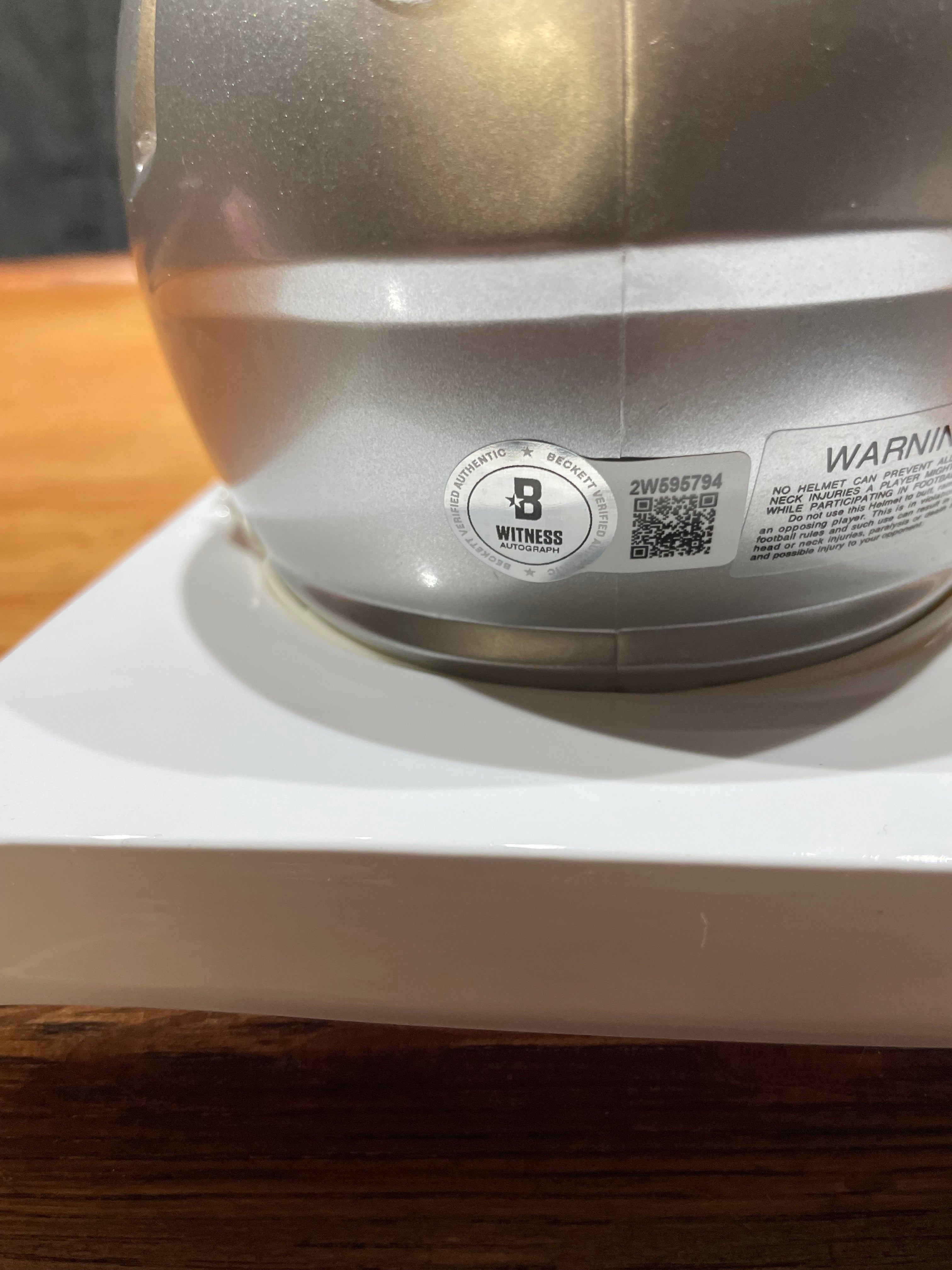 Christian Gonzalez Autographed Patriots Mini Helmet- Beckett Hologram