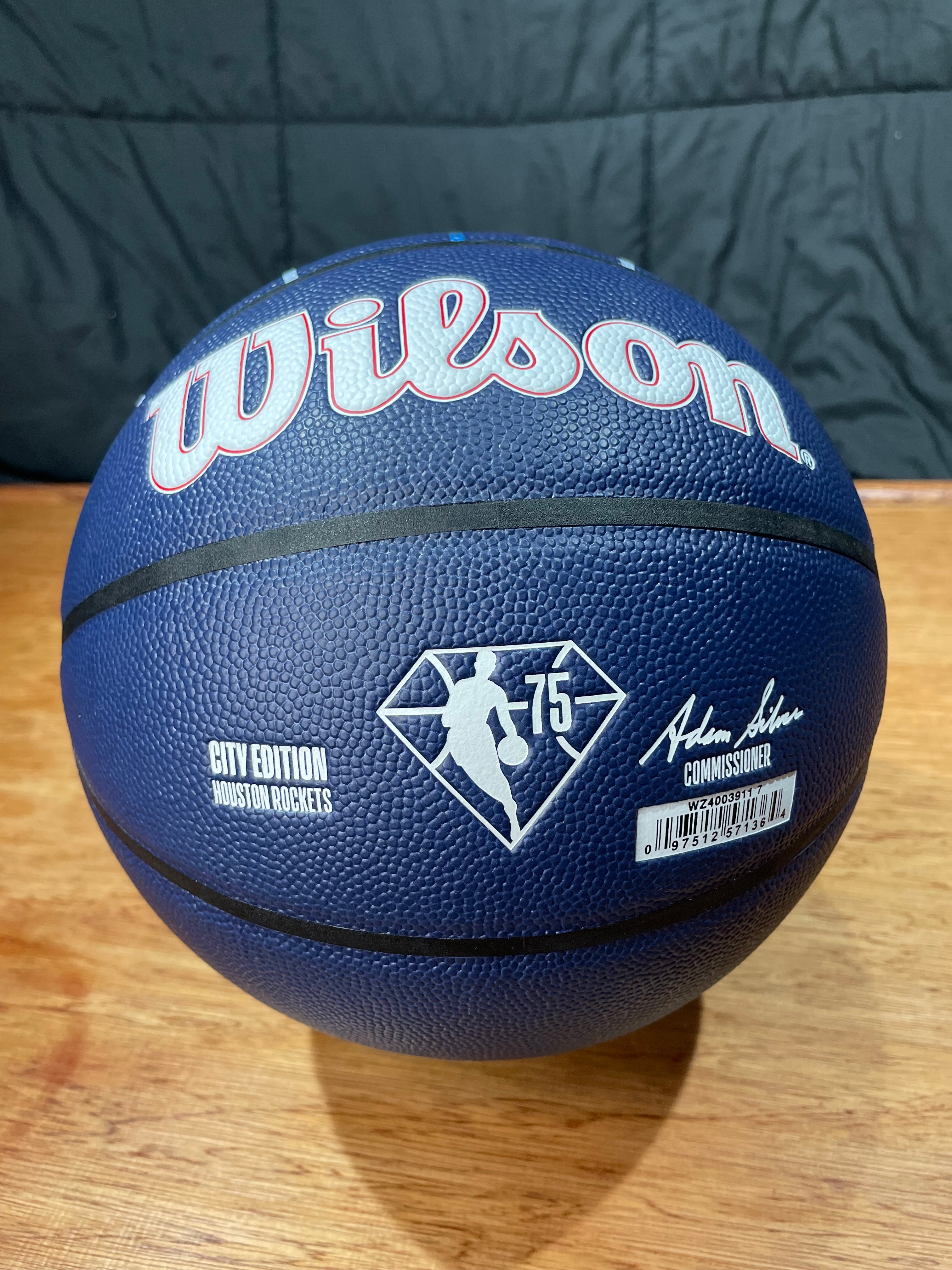 Jalen Green Autographed Rockets City Edition 75th Anniversary Basketball- Fanatics Hollogram