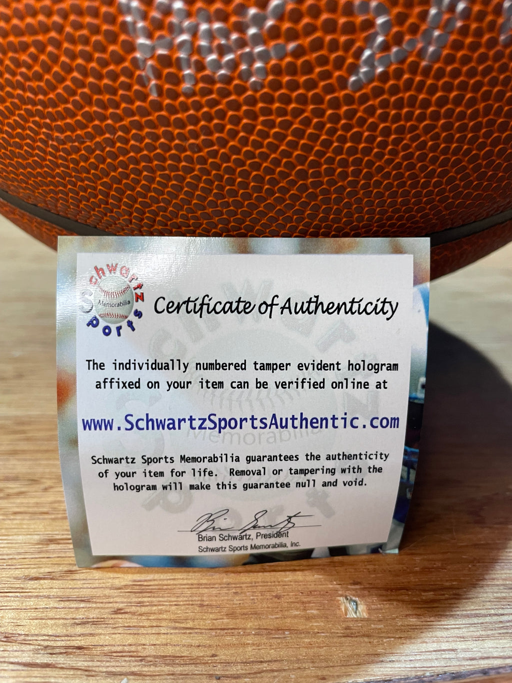 Jamaal Wilkes Autographed Lakers Basketball- Schwartz Hologram and Certificate of Authenticity