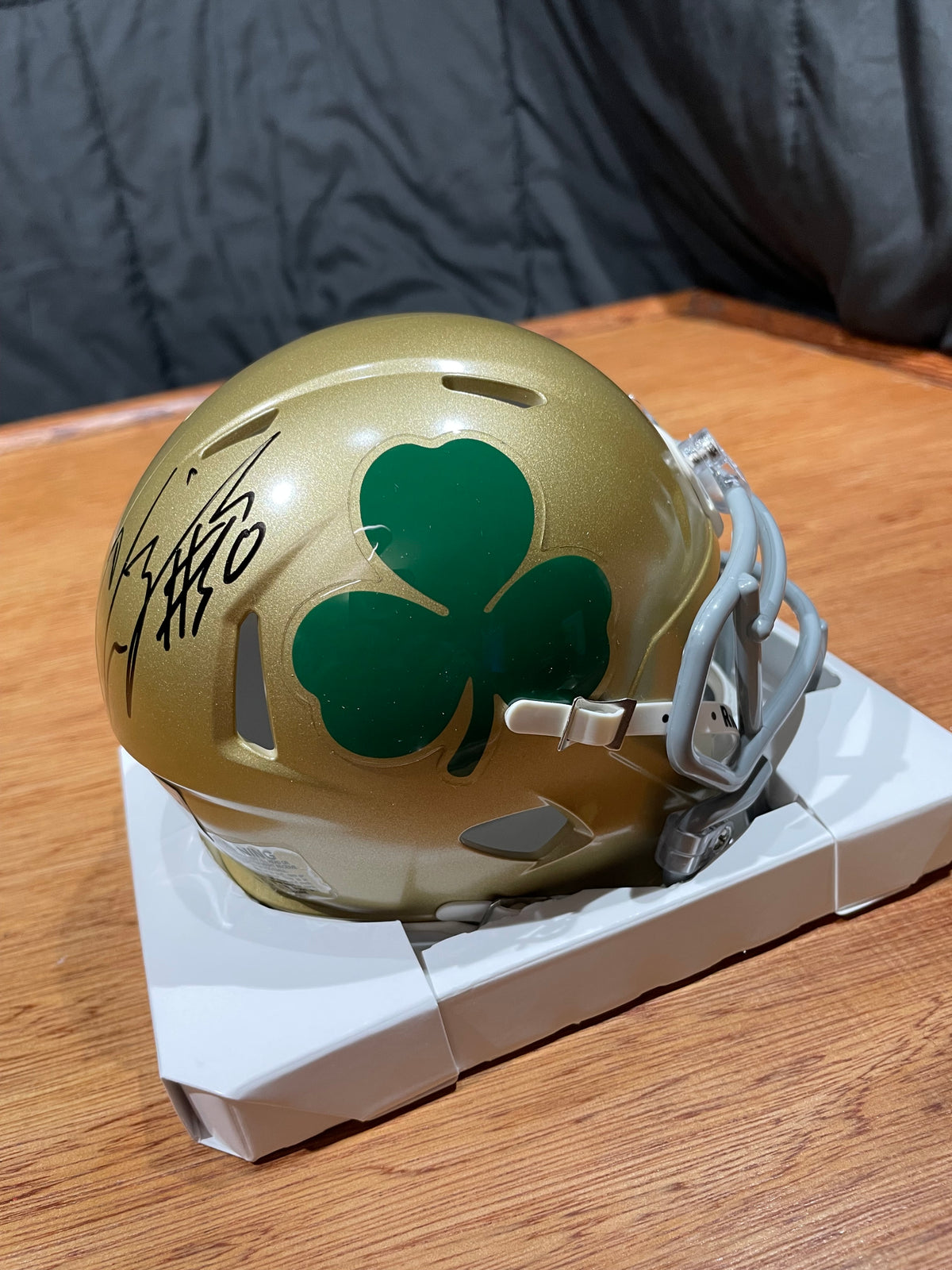 Chris Zorich Autographed Notre Dame Mini Helmet- Beckett Hologram
