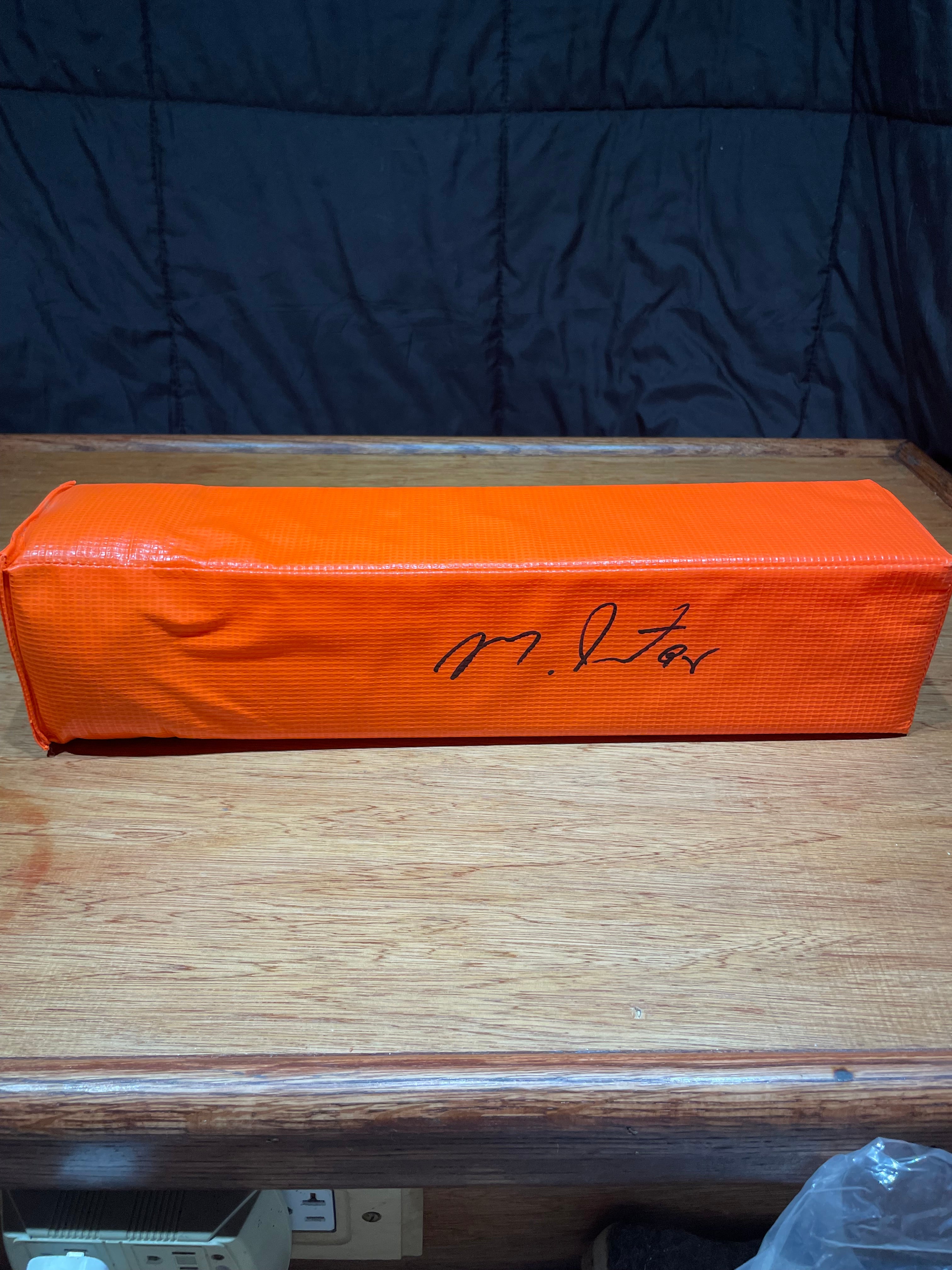 Montez Sweat Autographed End Zone Pylon- Schwartz Hologram and Certificate of Authenticity
