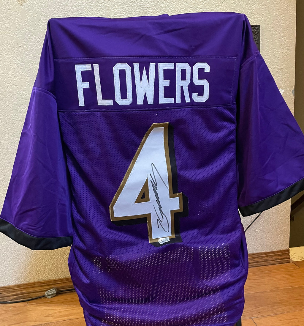 Zay Flowers Autographed Baltimore Ravens Custom Jersey - Beckett Certified