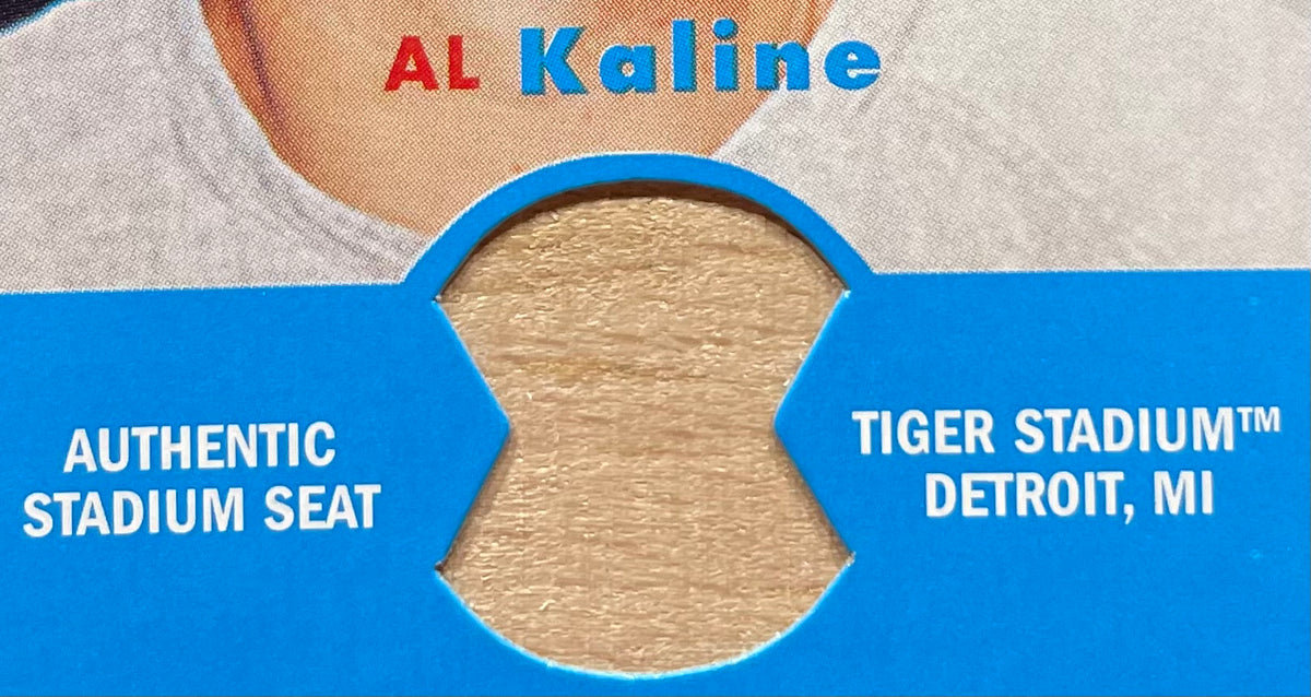 Al Kaline 2006 Topps Heritage "Flashback" Stadium Seat Relics - Authentic Stadium Seat Tigers Stadium