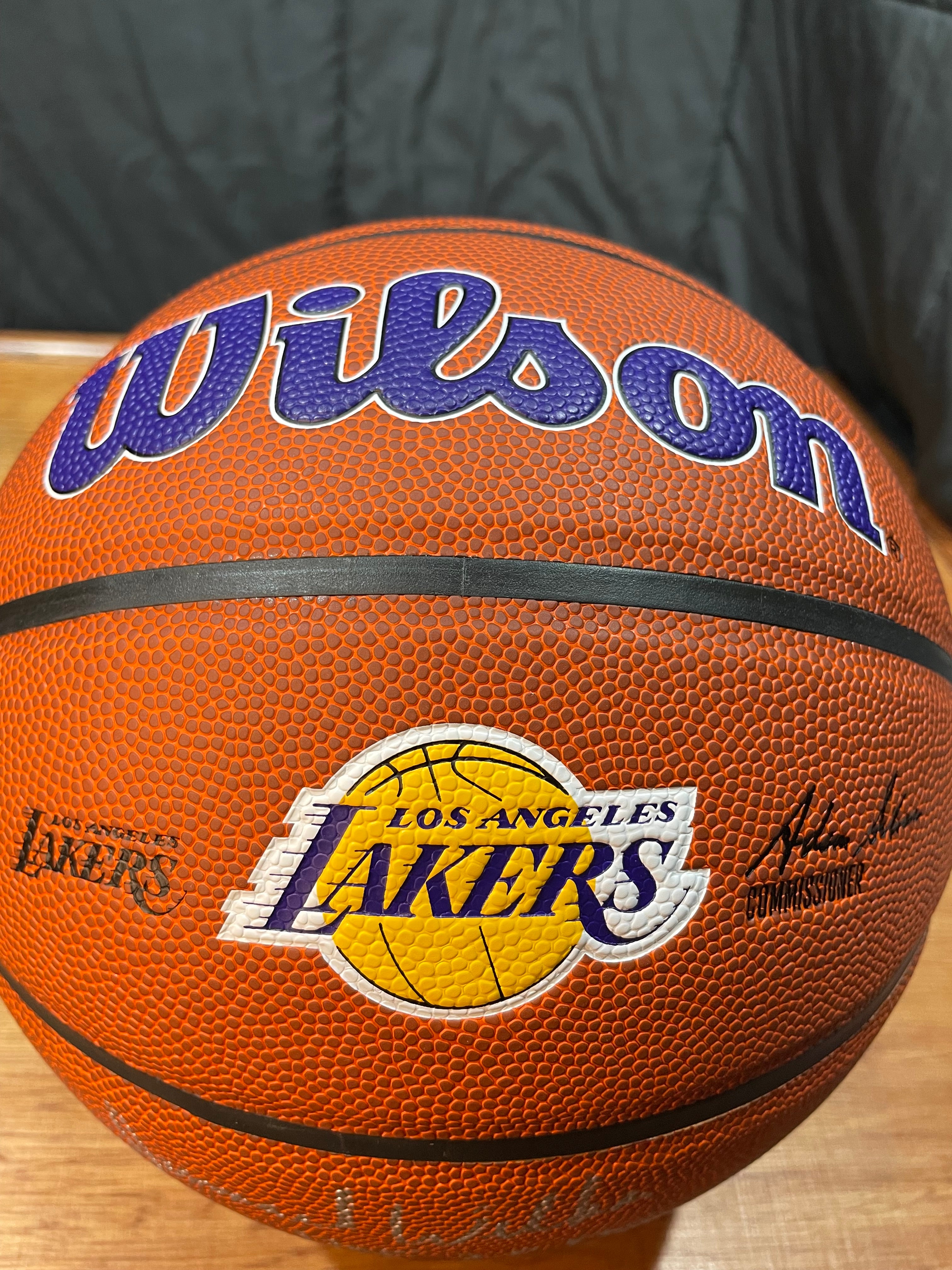 Jamaal Wilkes Autographed Lakers Basketball- Schwartz Hologram and Certificate of Authenticity
