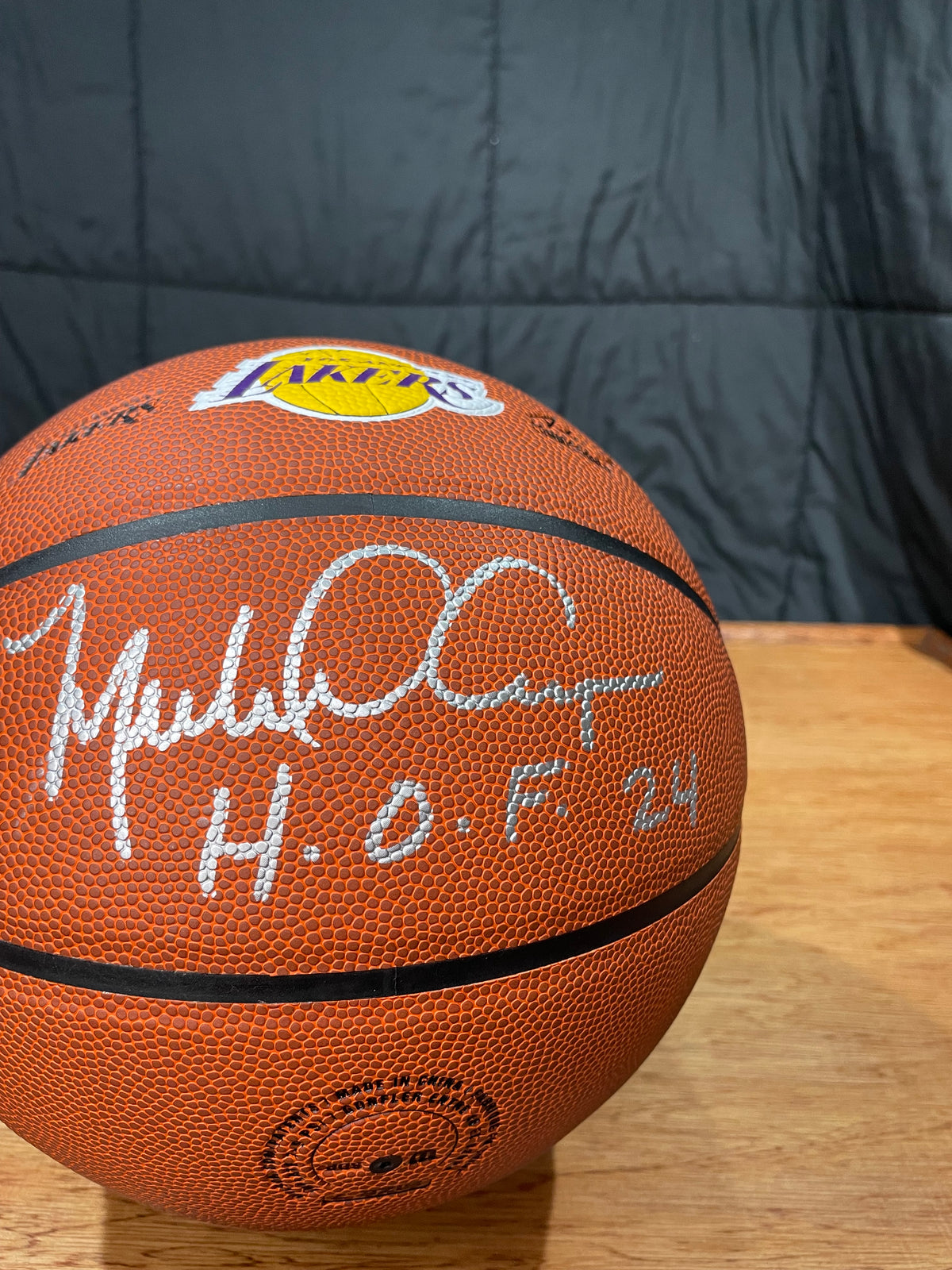 Michael Cooper Autographed Lakers Basketball- Schwartz Hologram and Certificate of Authenticity
