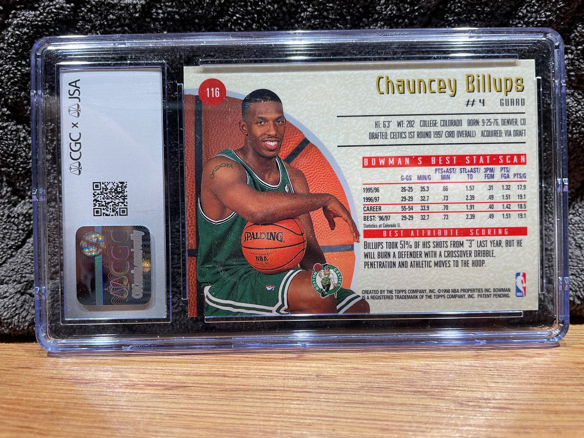 Chauncey Billups Autographed 1997-1998 Bowman’s Best Rookie Card -  CGC JSA Authentic Auto 10