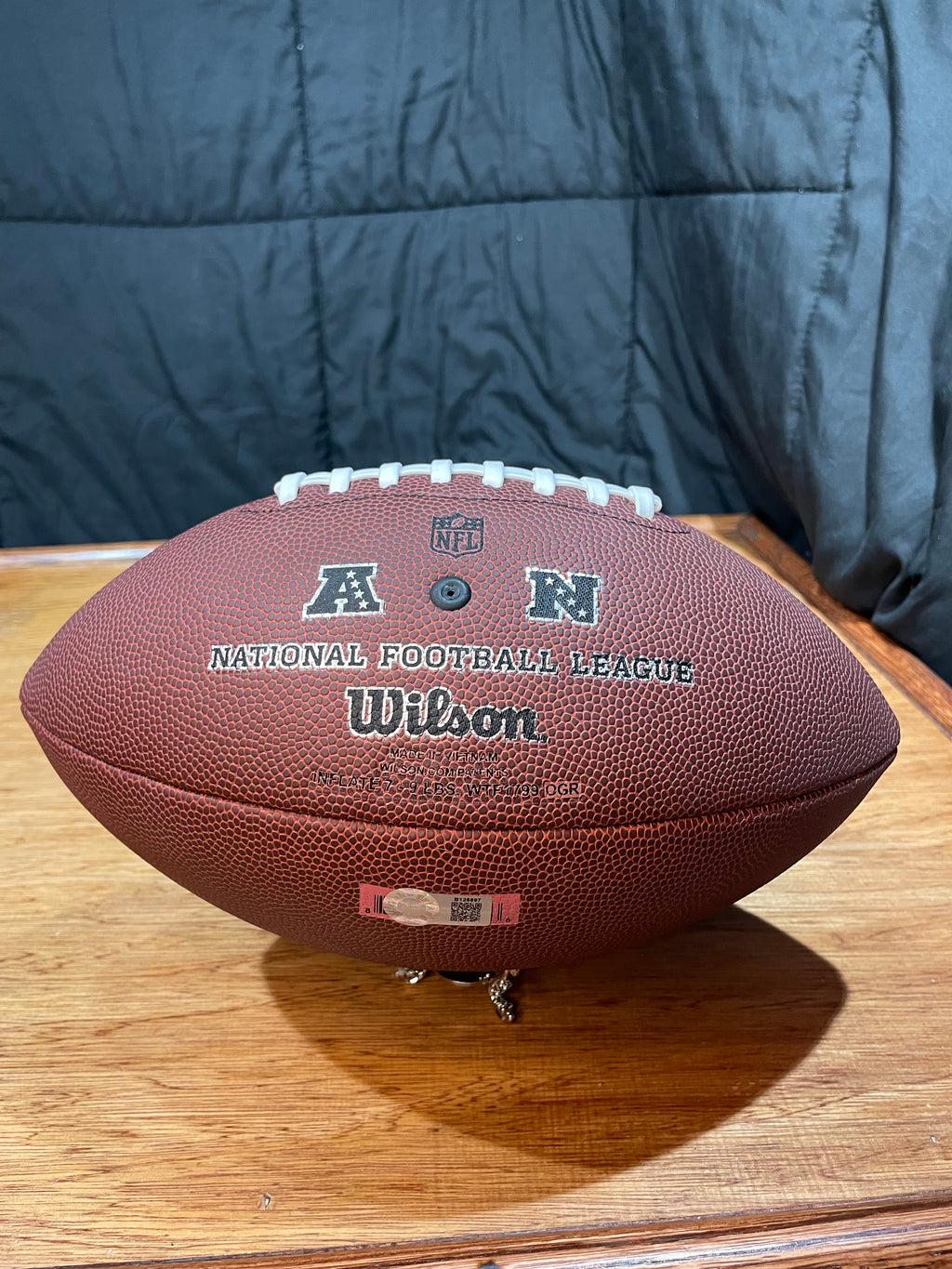 Ron Mix Chargers Autographed Football- Schwartz Hologram and Certificate of Authenticity