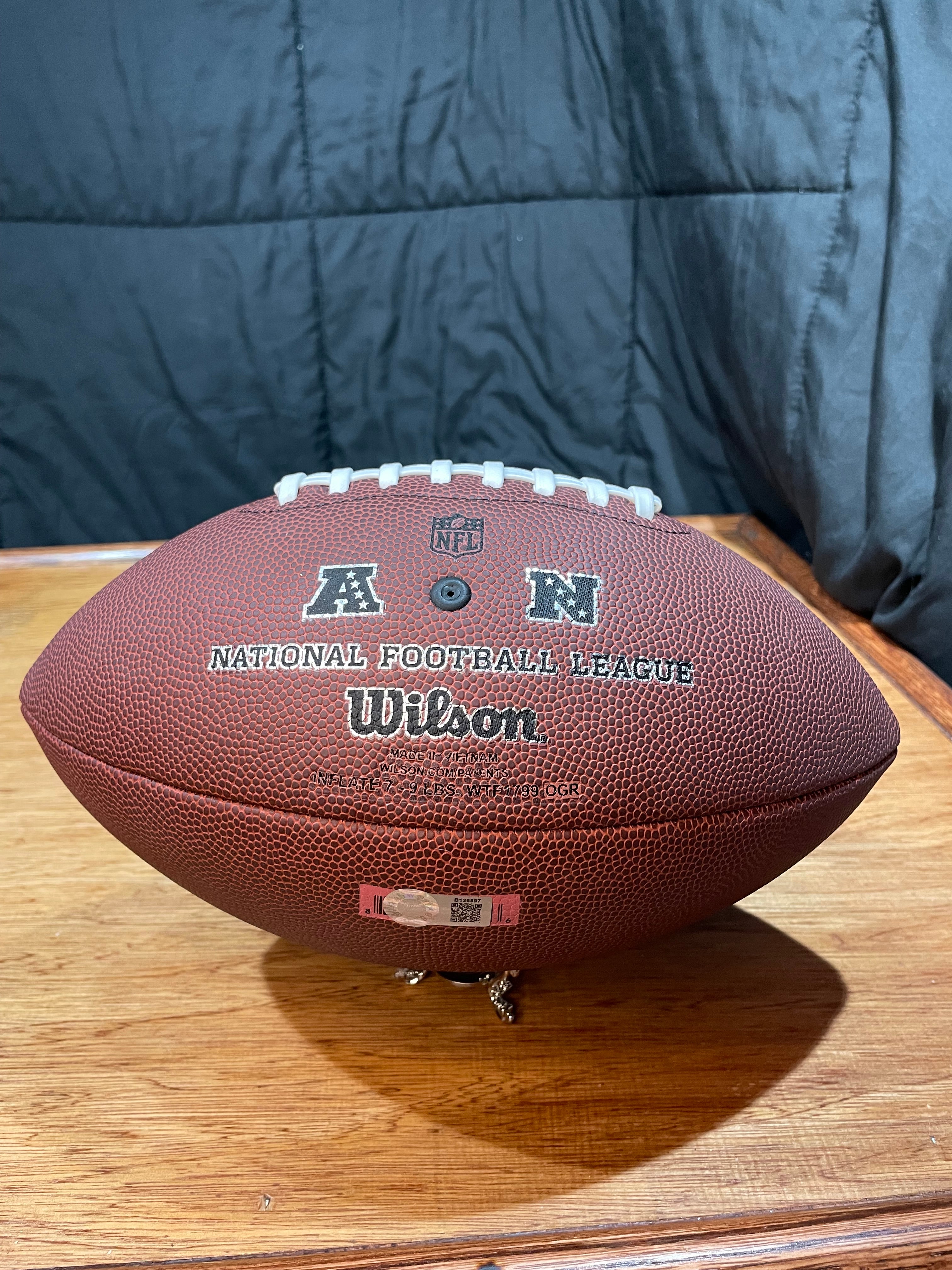 Ron Mix Chargers Autographed Football- Schwartz Hologram and Certificate of Authenticity