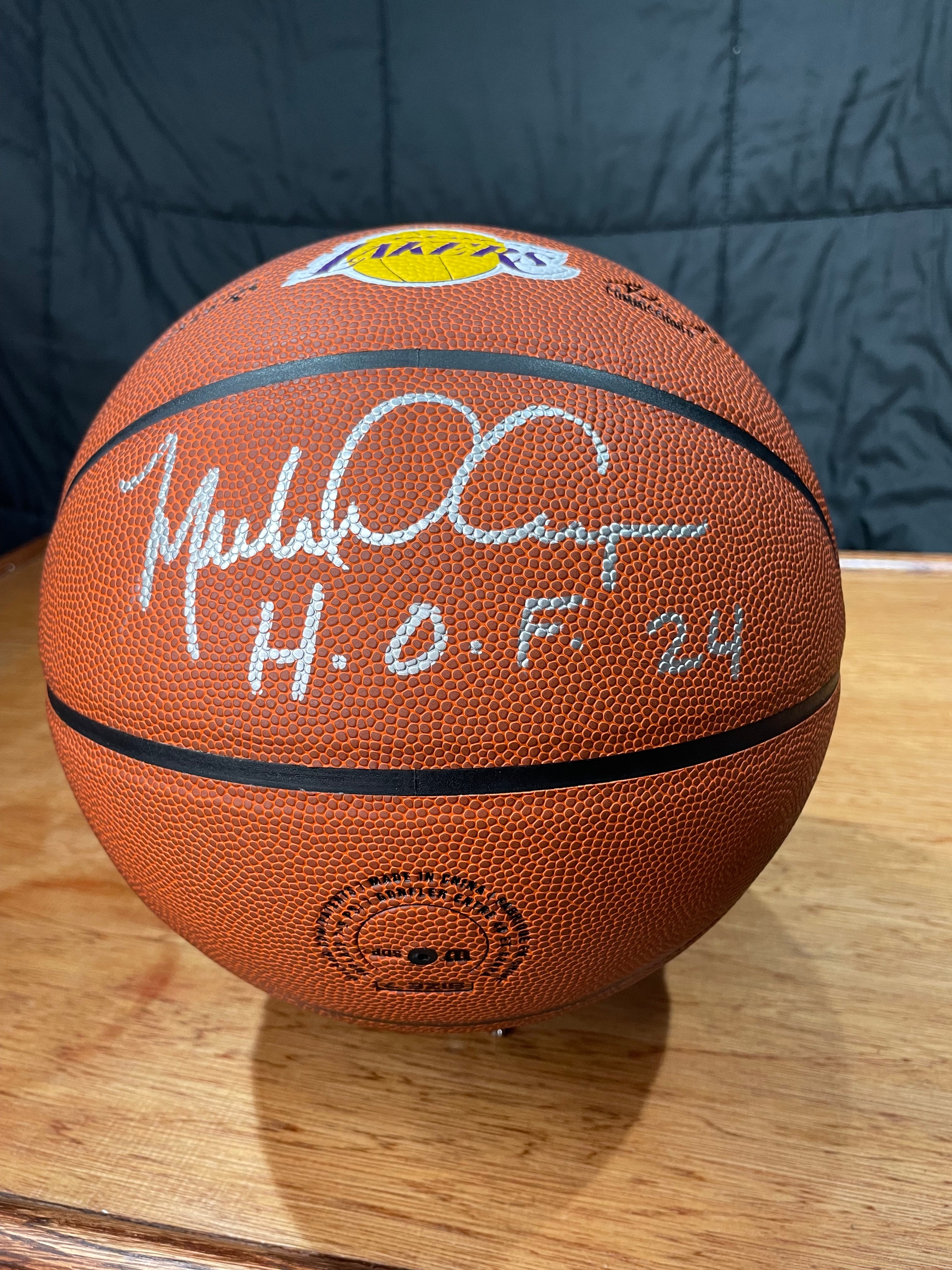 Michael Cooper Autographed Lakers Basketball- Schwartz Hologram and Certificate of Authenticity