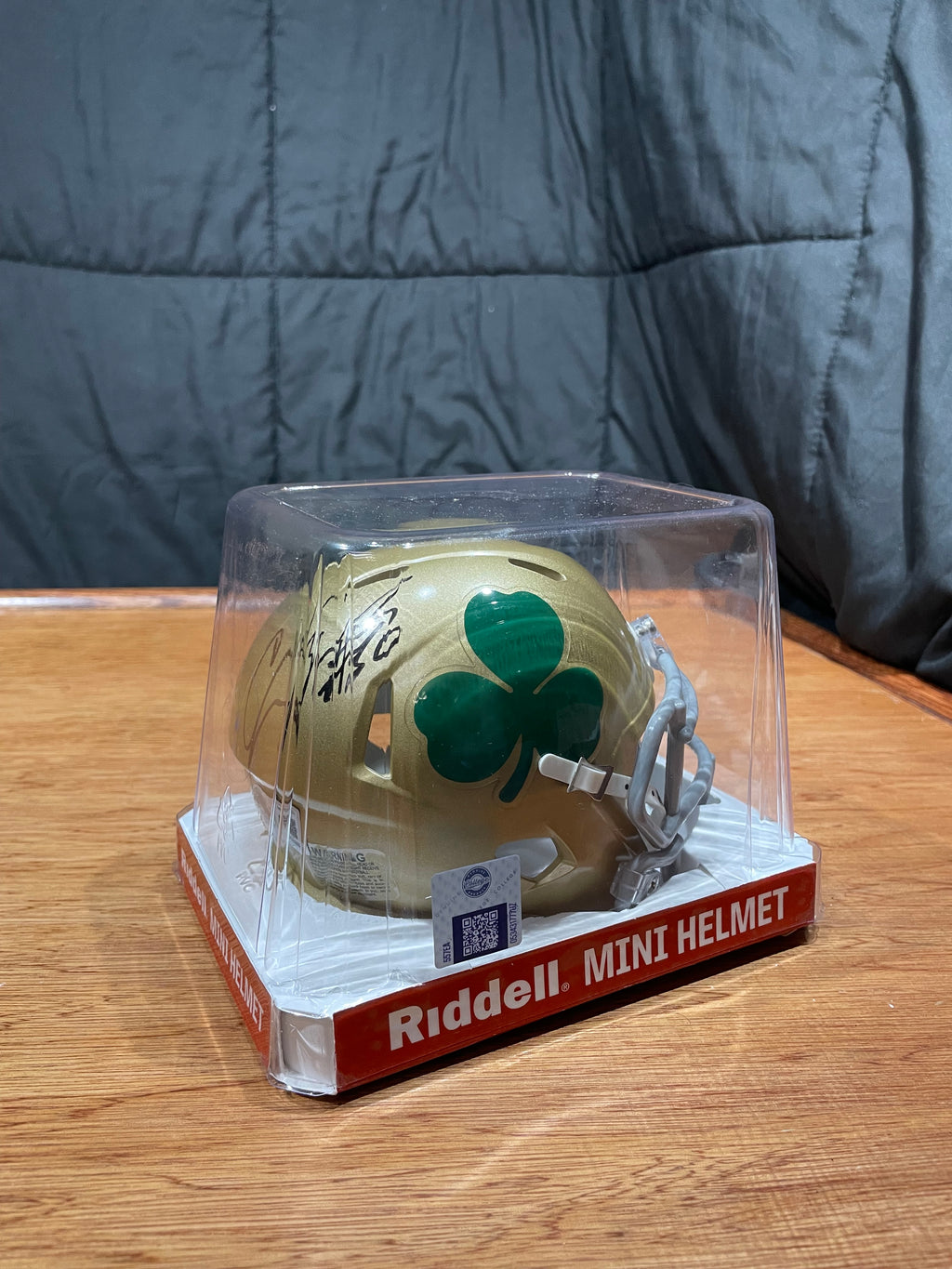 Chris Zorich Autographed Notre Dame Mini Helmet- Beckett Hologram